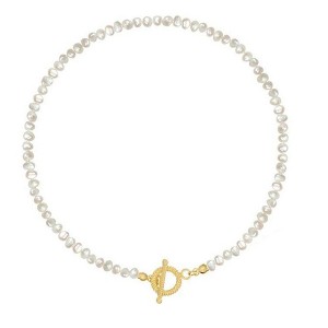 Hollywood Sensation Pearl Necklace Freshwater Pearl Necklace with Baroque Freshwater Pearls 15.5 Inches Gold - 1 of 4