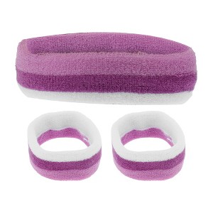 Unique Bargains Comfortable Sport Headband with Wristband 1 Set - 1 of 4