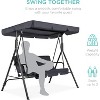 WhizMax Swing Chair Ultimate Comfort Outdoor Double Swing with Sunshade Canopy - 2 of 4