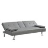 NicBex Couches for Living Room Convertible Loveseat Sleeper Sofa Bed Modern Upholstered with Adjustable Backrest and Cup Holder - 4 of 4