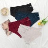 Paaaawaters 4-piece set of women's oversized ice silk panties, skin friendly and breathable lace wrapped around the hips - 2 of 4