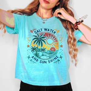 Simply Sage Market Salt Water And Sun Shine Circle Boxy Crop Top - 1 of 4