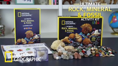 National Geographic Rocks & Fossils Kit, 200+ Piece Set With Many