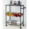 Utility Cart, 600LBS Heavy Duty 3 Tier Rolling Cart - Commercial Grade Wire Shelving, 360¡ã Casters (Kitchen/Restaurant/Office) - 2 of 4