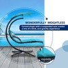 53.15"Hanging Chaise Lounger with Removable Canopy Hammock Chair with Stand,Orange - 4 of 4