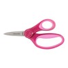 Fiskars 5" Sparkle SoftGrip Point Kids' Scissors Pink: Child Art & Stationery Tool, Metal & Plastic, Lifetime Warranty - 2 of 4