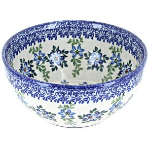 Blue Rose Polish Pottery 408 Kalich Cereal Bowl - 1 of 1