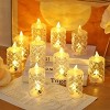 12 Pcs Flameless LED Light Candle LED Crystal Candle Light Transparent Shell Electronic Night Lamp Dating Party Holiday Home Decoration - 2 of 4