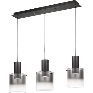 Kilmer Integrated LED Earth Black Linear Chandelier - 1 of 4
