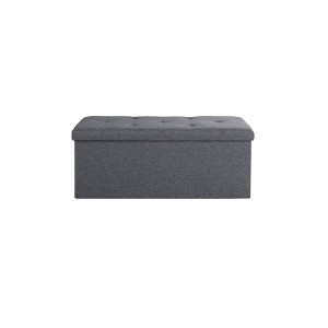 FURNIinspire Ottomans And Benches Folding Storage, End of Bed Bench, Storage Chest, 35 Inches for Living Room, Bedroom, Grey, 35.43"*14.96"*14.96" - 1 of 4