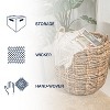 happimess Laurel Bohemian Hand-Woven Abaca Basket with Handles, Natural - 3 of 4