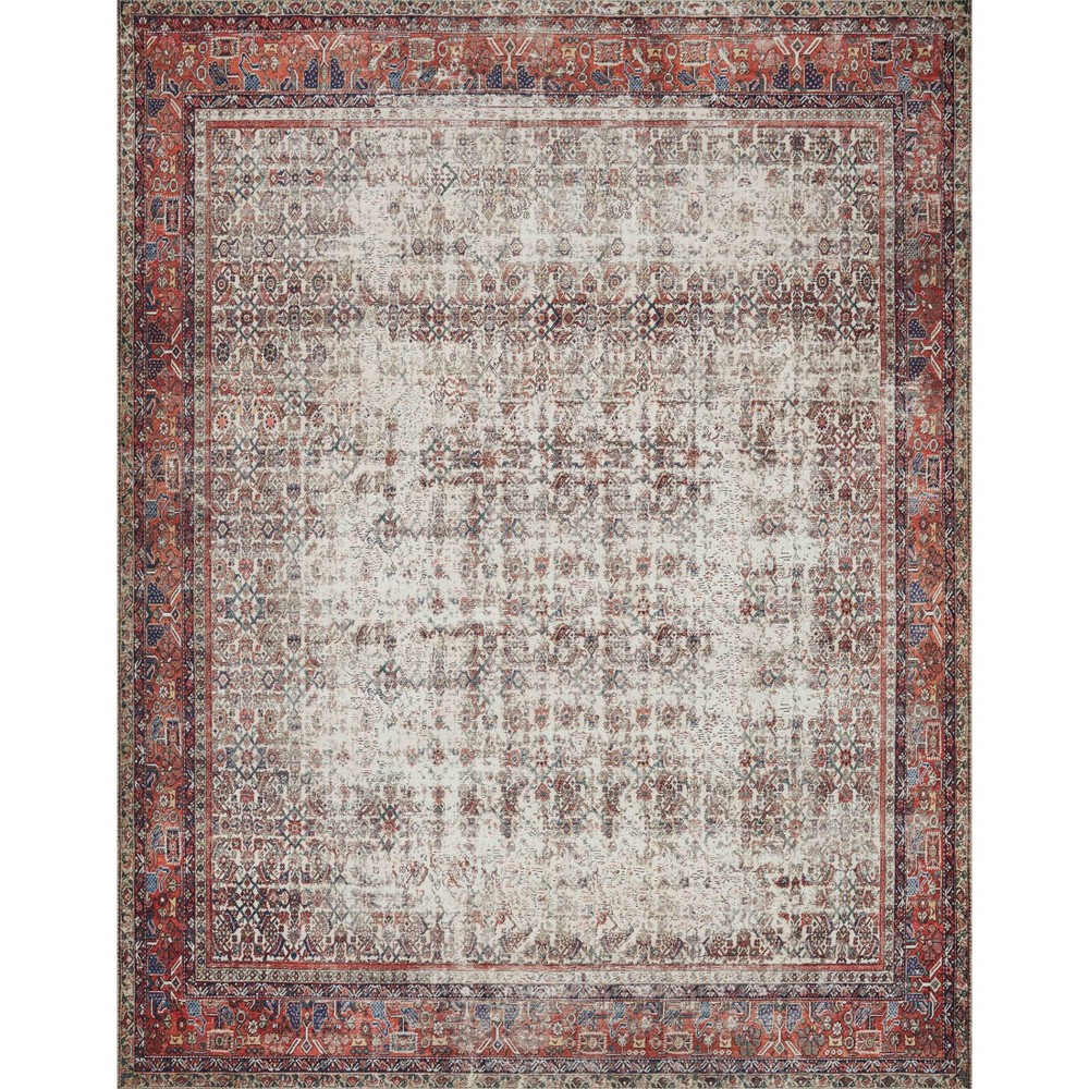 9'x12' Layla Rug Ivory/Brick Red - Loloi Rugs