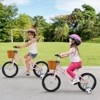 Safstar 14" Kid's Bike with Height-Adjustable Handlebar & Saddle, Handbrake & Coaster Brake, Detachable Training Wheel, Gift for 3-5 Years Old Kids - 4 of 4
