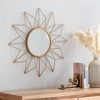 Brewster Narci Gold Floral Wall Mirror: 24-in Round Iron Frame, No Assembly, Wall Mount - 2 of 4