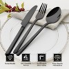 Attop Black Silverware Set, 20-Piece Flatware Set for 4, 18/10 Stainless Steel Cutlery for Home Kitchen and Restaurant - 3 of 4