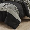 Evo Bytes 6 Piece Brushed Microfiber Plain Weave Comforter Bedding Set Lightweight Quilt for Bedroom, Hotel, Dorm-Queen - 3 of 4