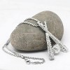 Stainless Steel Baseball Pendant Necklace - Hip Hop Style with Bat Cross & Rhinestones (Silver) - 4 of 4