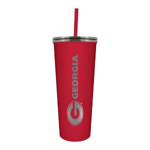 NCAA Georgia Bulldogs 24oz Skinny Tumbler with Straw - 1 of 3