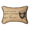 Decorative Accent Pillow I Just Wanted to Pet My Cat – 12.5x8" by Manual Woodworkers and Weavers - 2 of 3