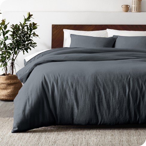 Linen King/california King Duvet Cover And Sham Set Indigo By Bare Home :  Target