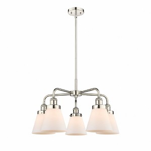 Cone - 5 Light Stem Hung Chandelier In Art Deco Style-14.75 Inches Tall and 24.25 Inches Wide - 1 of 1
