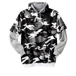 Boulder Creek by KingSize Men's Big & Tall Tall Thermal-Lined Layered Look Hoodie - 1 of 4