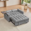 NicBex Velvet Fabric Loveseat Sofa Modern Convertible Pull-Out Sofa Bed with Adjustable Backrest for Living Room,Apartment - 4 of 4