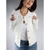Jess by Meiko Women''s Ruffle Collar Cable Knit Cardigan - 2 of 4