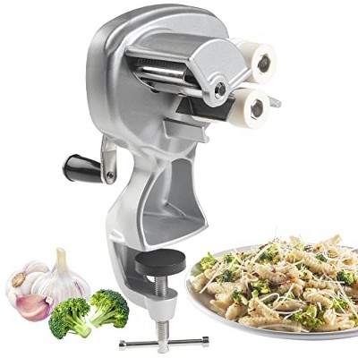 Cucina Pro Cavatelli Maker Machine w Easy Clean Rollers- Makes Authentic Gnocchi, Pasta Seashells and More- Recipes Included