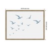Kate and Laurel Seagulls White Background by Jolly and Dash Framed Wall Art Print, 42 x 32, Woodgrain Stripe Mocha - 2 of 4
