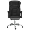 vidaXL Reclining Office Chair Black Faux Leather - 3 of 4
