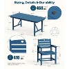 GardenJoy 7-Piece Patio Dining Set, HDPE Outdoor Table & Chairs Set for Lawn, Porch, Deck, Yard - 2 of 3