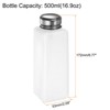 Unique Bargains Plastic Makeup Remover Nail Polish Push Down Alcohol Dispenser Bottles 16.9oz White - 2 of 4