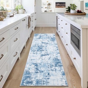 Modern Abstract Area Rugs for Living Room Bedroom Low Pile Rug Non-Slip Rug - 1 of 4