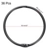 Unique Bargains Iron Round Snap Durable Smooth Glide Shower Curtain Rings 36 Pcs - 2 of 4