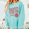 S.W.Smiley Creativity Is The Cure - Women's Lightweight Garment Dyed Sweatshirt - 2 of 3
