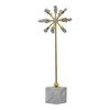 Decorative Starburst Statue with Blue Stone Accent and Marble Base, Elegant Tabletop Sculpture for Living Room, Entryway, Centerpiece, or Office Decor - 3 of 4