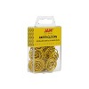 JAM Paper Colored Circular Paper Clips Round Paperclips Yellow 2 Packs of 50 2187140B - 2 of 4