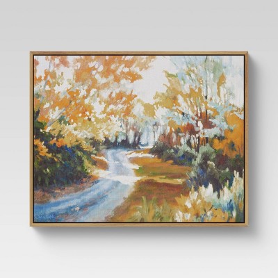 20" x 16" Scenic Road Framed Canvas - Threshold™