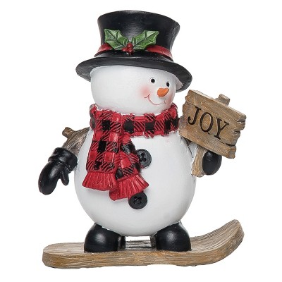 Transpac Resin 6 In. Multicolored Christmas Skiing Snow Cuties Figurine ...