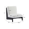 Scott Living Moda Accent Chair White with Black Solid Wood Frame, Set of 2 - 4 of 4