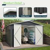 NicBex 10*8ft Outdoor Storage Shed Weatherproof Garden Shed with Sliding Door and Apex Roof for Garden, Lawn - 3 of 4