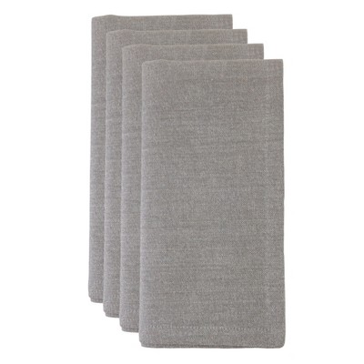 Silver Shimmer Design Cotton Table Napkins, Set of 4