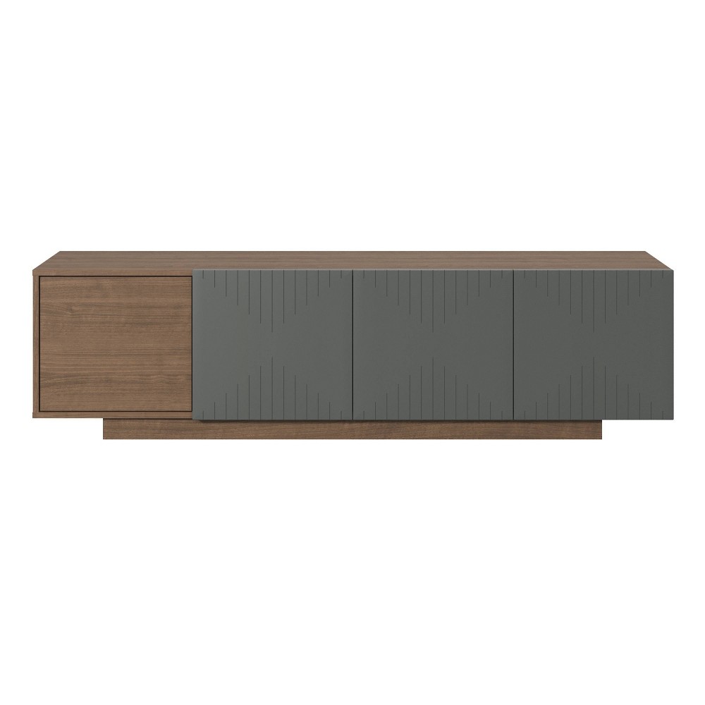 Photos - Mount/Stand Nexera Riva TV Stand for TVs up to 80" Walnut & Black