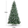 Decorated Holiday Christmas Tree – PVC Branch Tips, Metal Hinges & Base, Partially Flocked Design with Pine Cones, Ideal for Home, Party Decoration - 2 of 4