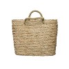 Storied Home Set of 2 Decorative Handwoven Seagrass Wall Baskets Beige: Wicker Storage with Handles - image 3 of 4