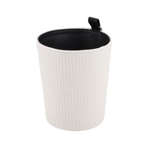 Unique Bargains Car Trash Can W/ Hook Hanging Front Rear Seats Cotton Trash Bin 1 Pc - 1 of 4