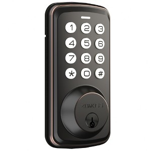 ZACHVO Keyless Entry Deadbolt Lock, Electric Door Locks with Keypads and Emergency Charging Port, Oil Rubbed Bronze - 1 of 4