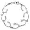 Black Bow Jewelry Diamond Hook Link Bracelet in Rhodium Plated Silver, 7-8 Inch - 4 of 4