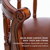 Resenkos Counter Bar Stools, Counter Stool,Seat Height 26" Swivel Cow top Leather Wooden Bar Stools with Backs(Brown 1pc) - 3 of 4